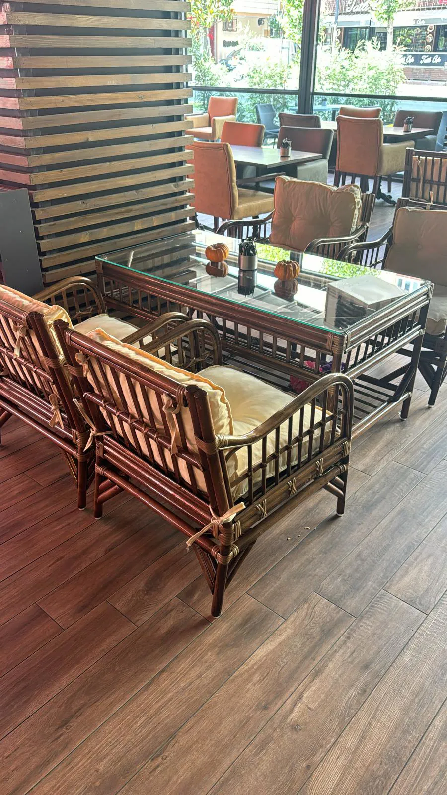 Modern Bambu Oturma Grubu 4 kişilik  