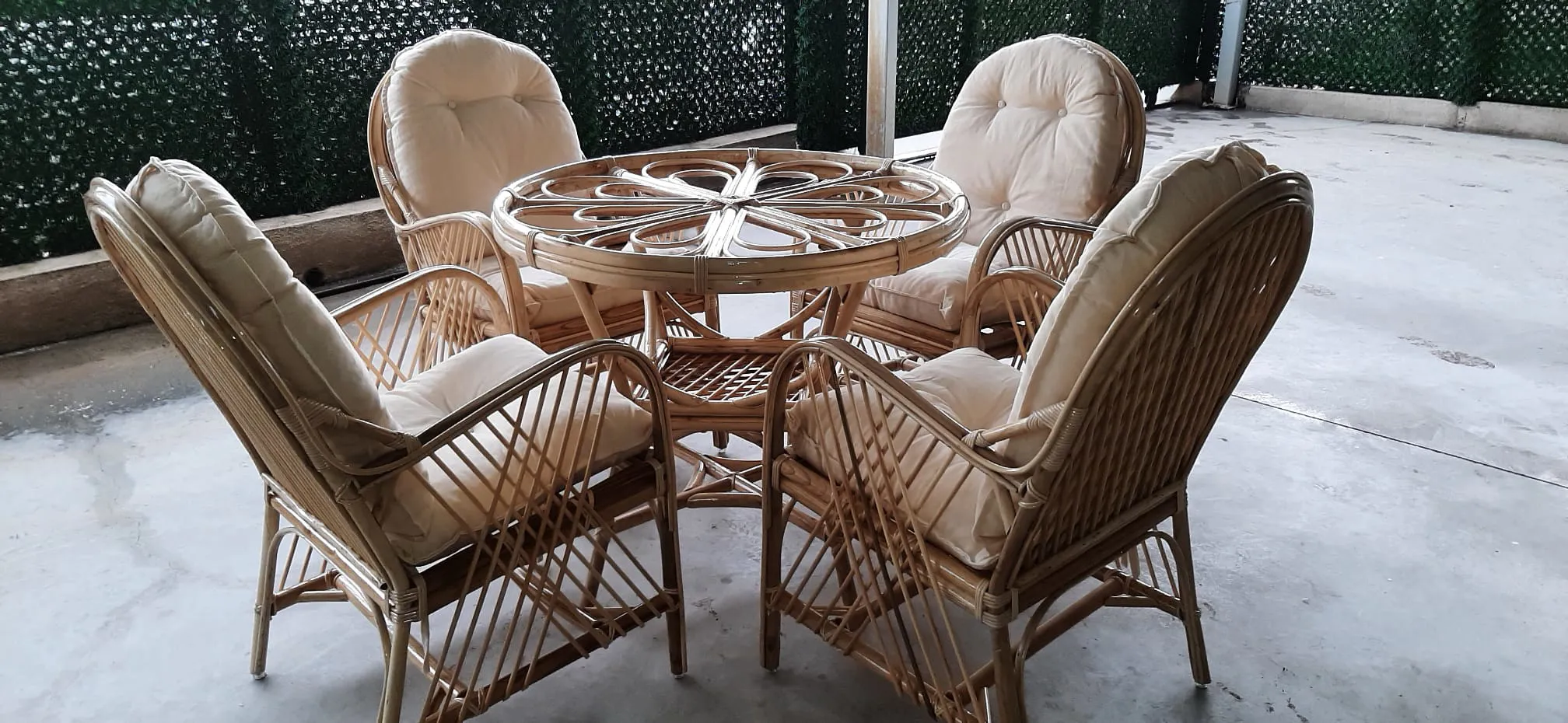 Trabzon Bambu Balkon Bahçe Monika Takımı 4 Kişilik 